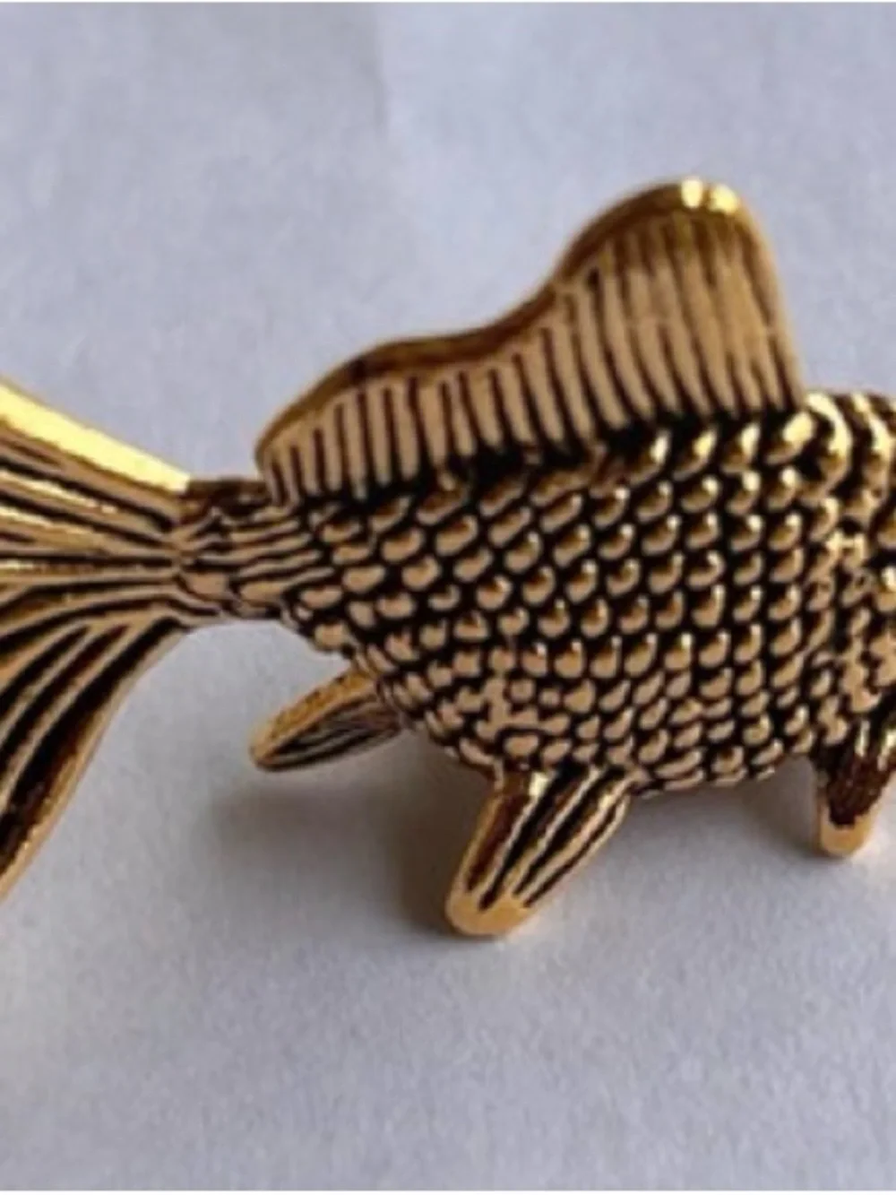 Miniature Metal Goldfish Figure #128